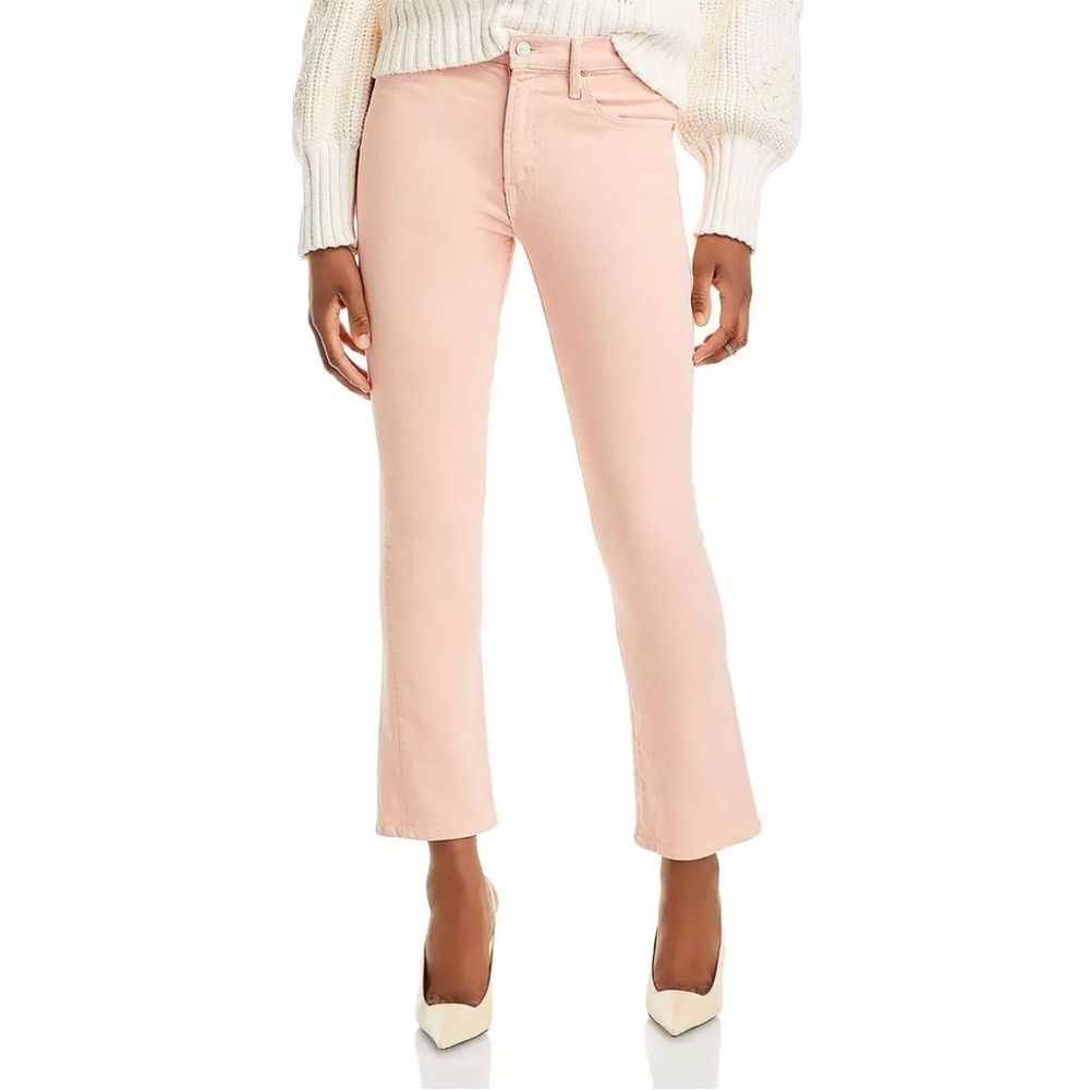 NWT MOTHER Superior Insider Hover HR Flare Jeans Peach Parfait Size 6/28
